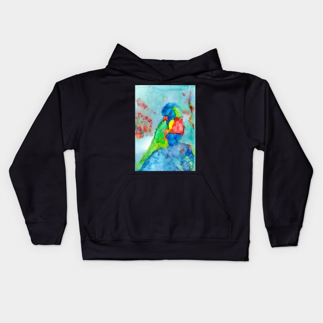 Lorikeet Kids Hoodie by atep